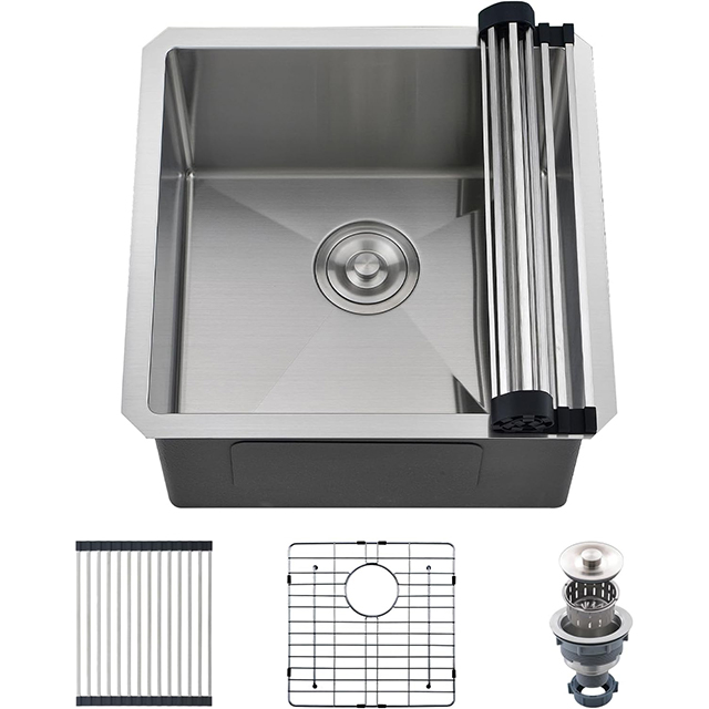 Undermount Kitchen Sink 18 X 18 X 10 Inch Single Bowl Bar Sink