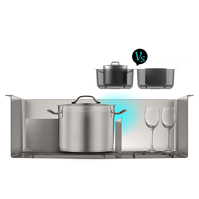 Workstation 30-inch Undermount 60_40 Double Bowl Stainless Steel Kitchen Sink with Integrated Ledge And Accessories