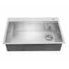 Workstation 33-inch Drop-In Single Bowl Stainless Steel Kitchen Sink With Integrated Ledge