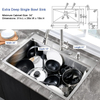 31 Inch Single Bowl Drop in Workstation Kitchen Sink