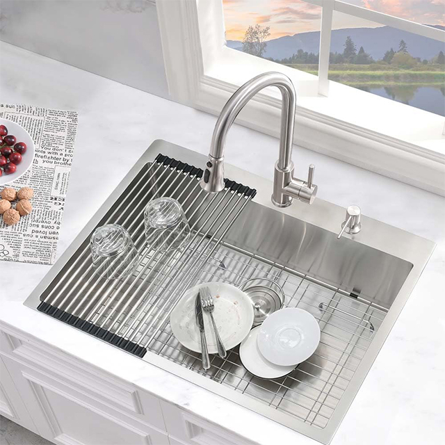 4551 Flushmount Small Steel SUS304 Single Bowl Stainless Steel Handmade Sink