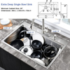 25 Inch Drop In Single Bowl Handmade Workstation Kitchen Sink