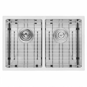 28-inch Undermount Double Bowl Stainless Steel Kitchen Sink Handmade