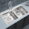 8850 Drop In Double Bowl Handmade Workstation Kitchen Sink