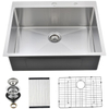 28 Inch Drop In Topmount Stainless Steel Kitchen Sink Handmade Single Bowl