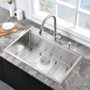 31 Inch Single Bowl Drop in Workstation Kitchen Sink