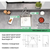 Undermount Kitchen Sink 18 X 18 X 10 Inch Single Bowl Bar Sink