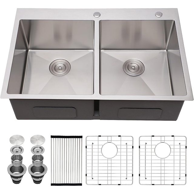 Tiktok Hot Sale 304 Stainless Steel Multifunctional Kitchen Handmade Sink